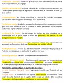 Les grands domaines de la psychologie