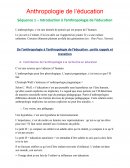 Introduction à l’anthropologie de l’éducation