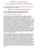 La justification du pouvoir par la constitution : le constitutionnalisme
