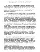 Quelle place la Révolution fait-elle aux femmes ?