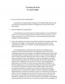 Concept de bases en psychologie