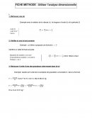 Méthode de l'analyse dimensionnelle