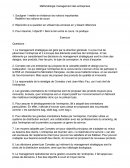 Méthodologie management des entreprises
