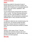 History of boxing