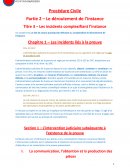 Les incidents liés à la preuve