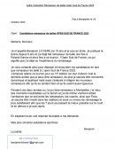 Lettre motivation Ramasseur de balles Open Sud de France 2023