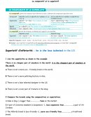 Le comparatif et le superlatif