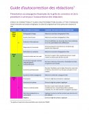 Guide d’autocorrection des rédactions