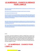 Dissertation sur le numérique dans l'emploi