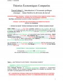 Travail Dirigé : Introduction à l’économie politique classique – Adam Smith et la division du travail