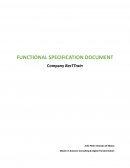 Functional specification document