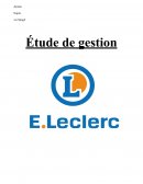 Etude gestion leclerc