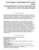 Accompagner le développement du jeune enfant