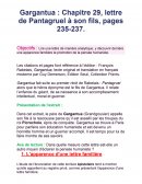 Gargantua : Chapitre 29, lettre de Pantagruel à son fils, pages 235-237