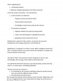 Globalization: fiche de révision