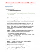 Développement commercial et international de l’entreprise