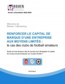 Renforcer le capital de marque d'une entreprise aux moyens limités : le cas des clubs de football amateurs