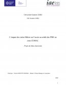 Projet de thèse : L’impact des ratios Bâlois sur l’accès au crédit des PME en zone CEMAC.