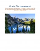 Dissertation de droit à l'environnement