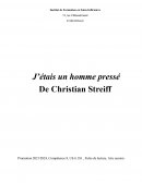 Fiche de lecture Un homme pressé de Christian Streiff