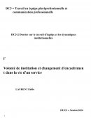 Volonté de l’institution et changement d’encadrement dans la vie d’un service