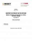 Rapport de projet defin d'étude laboratoire pharmaceutique