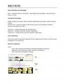 Management of Information System fiche