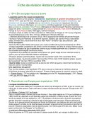 Fiche de révision Histoire Contemporaine