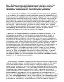 Expliquez comment des institutions comme la famille, les médias, l’état, structurent la société la façonne à différents niveaux, impactant la vie de tout individu dans son quotidien
