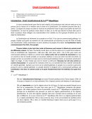 Droit constitutionnel de la 5ème République