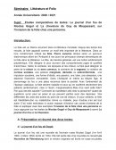 Etudes comparatives de textes: Le journal d’un fou de Nicolas Gogol et La chevelure de Guy de Maupassant, sur l'invasion de la folie chez une personne.