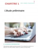 Les études préliminaires