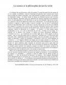 Kierkegaard, philosophie et science devant la vérité