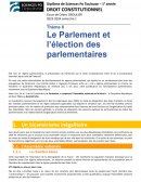 Le Parlement et l’élection des parlementaires