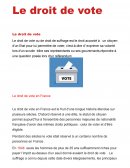 Le droit de vote