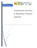 Communautés plurielles et République française singulière