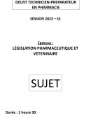 TD législation pharmaceutique et vétérinaire