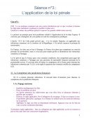 L’application de la loi pénale