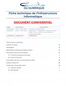 Fiche technique de l’infrastructure informatique