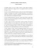 Projet de formation - Moniteur éducateur