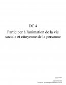 DC4 DEAES Participer à l'animation de la vie sociale et citoyenne de la personne