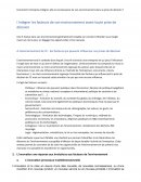 Comment l’entreprise intègre t-elle la connaissance de son environnement dans sa prise de décision ?