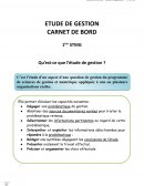 Qu’est-ce que l’étude de gestion ?