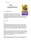 Fiche de lecture : les impatientes, Théophile Pion