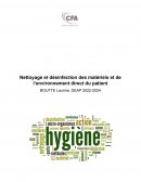 Nettoyage et désinfection des matériels et de l’environnement direct du patient