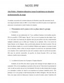 Situation éducative issue d’expérience en situation professionnelle/ de stage