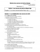 Histoire des sources du droit en Europe : plan du cours