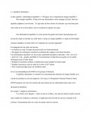 Equilibre alimentaire et digestion