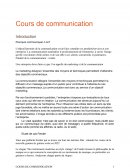 Cours de communication