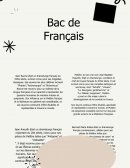 Présentation des auteurs du bac de français